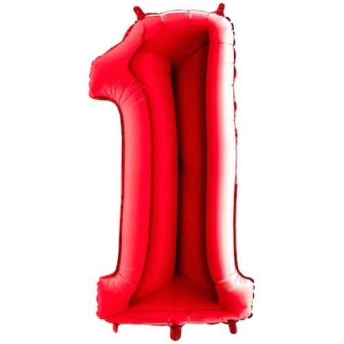 Balon-cyfra-1-czerwony-80cm
