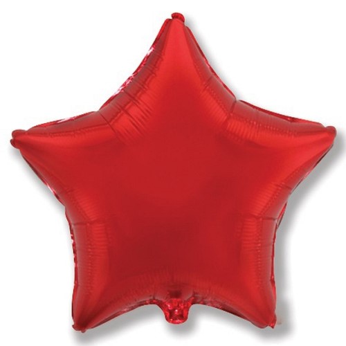 Balon-foliowy-gwiazdka-czerwony-mat-18-cali-na-hel